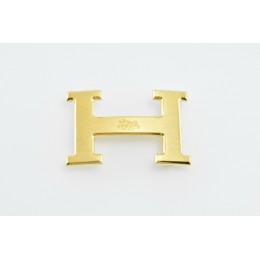 Hermes Belt 18K Gold Brushed With Logo Buckle