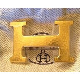 Hermes Belt 18K Gold Mosaics Stripe Buckle