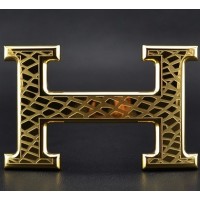 Hermes Belt 18K Gold Snake Stripe Buckle