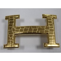 Hermes Belt 18K Gold Stone Stripe Buckle