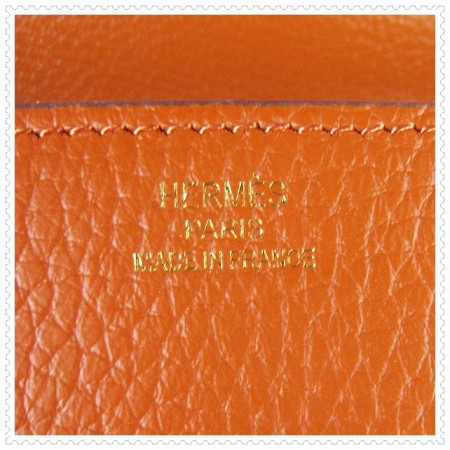 Hermes Constance Shoulder Bag Orange Gold