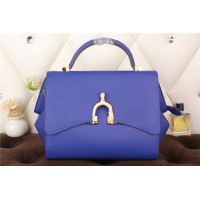 New Arrives Hermes 8065 Calf Leather Mini Top Handle Bag - Blue