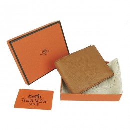 Hermes H014 Mini short Wallet light Coffee