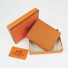 Hermes H025 Mini Short Punching H Wallet Orange