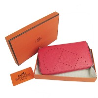 Hermes H016A Long Punching H Wallet Red
