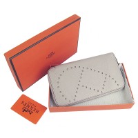 Hermes H016A Long Punching H Wallet Gray