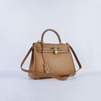 Hermes Kelly 28Cm Togo Leather Light Coffee Gold